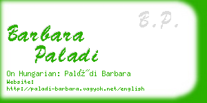 barbara paladi business card